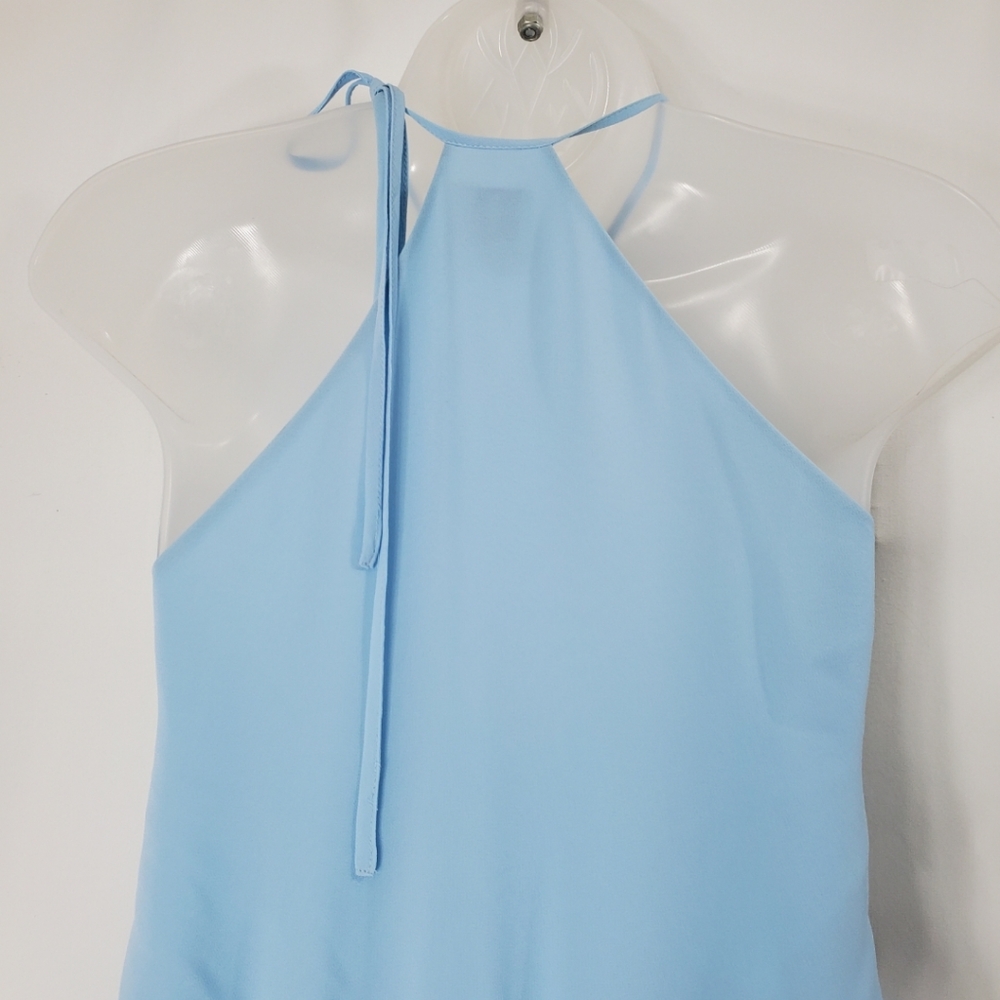 Haute Hippie Sky Blue Chiffon Hi Low Dress - Picture 9 of 11